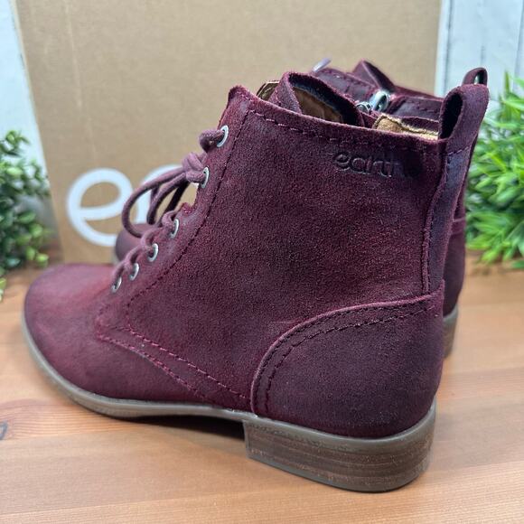 Earth Janel Leather Lace Up Ankle Boots Size 7.5 - Picture 7 of 11